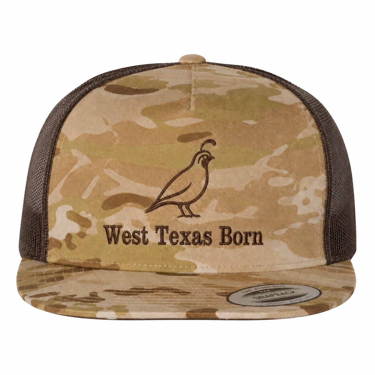 Classic-Snapback/ camouflage - brown mesh