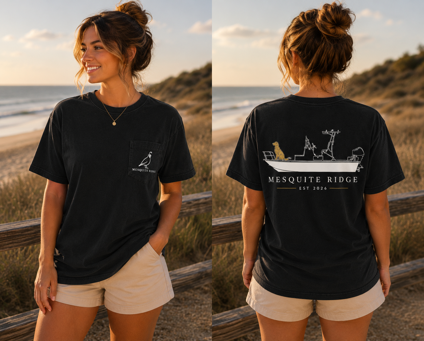 Ranch Roots. Coastal Living. Unisex Skiff Tee.