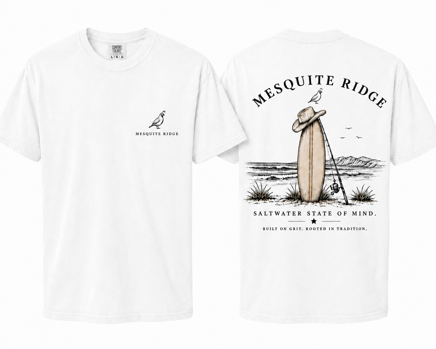 Ranch Roots. Coastal Living. Unisex Surf Tee.