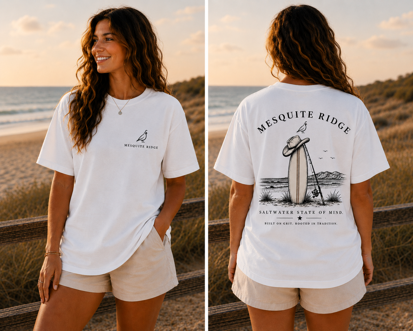Ranch Roots. Coastal Living. Unisex Surf Tee.