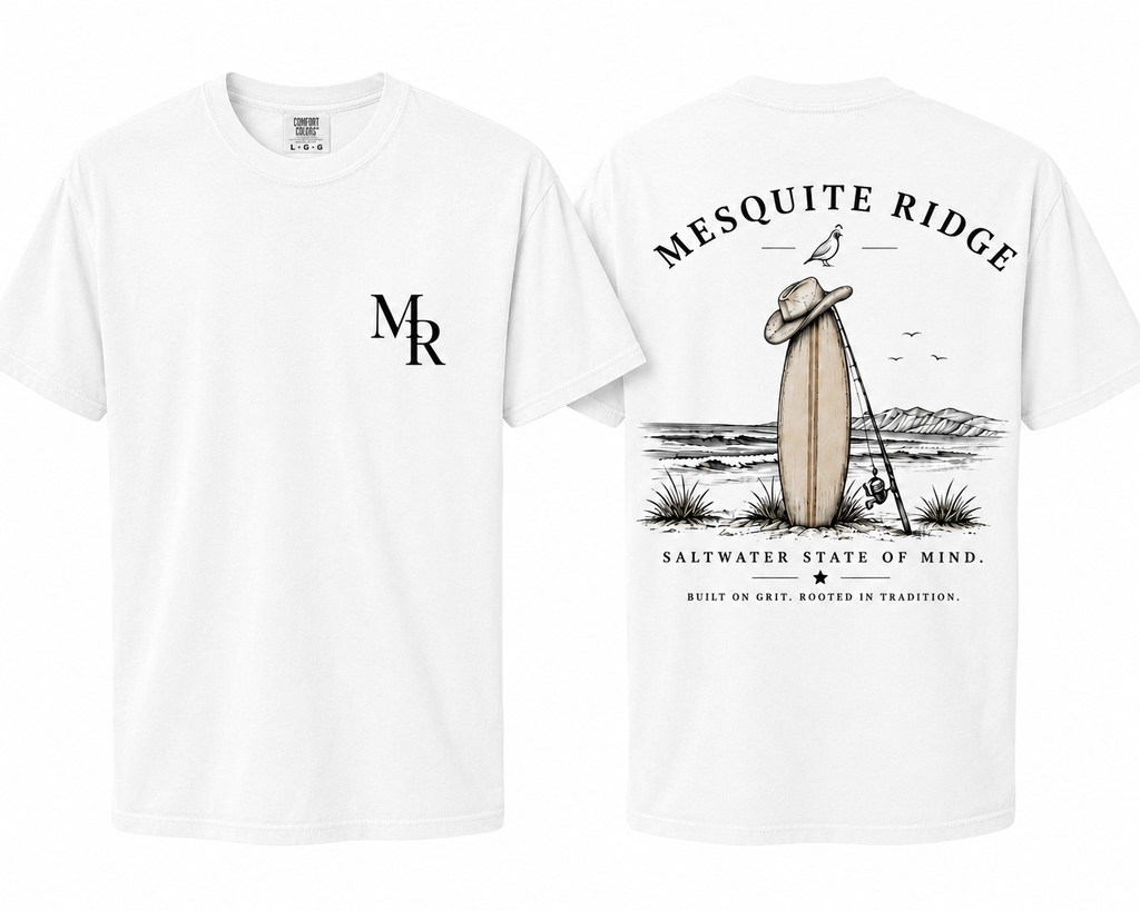 Ranch Roots. Coastal Living. Unisex Surf Tee.